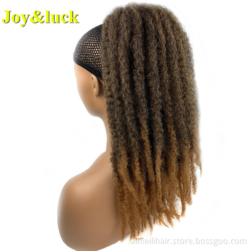 Wholesale Price Ponytail Wig For Women Afro Kinky Curly Puff Hair Extensions Short Black Wrap Around Crochet Drawstring Ponytail